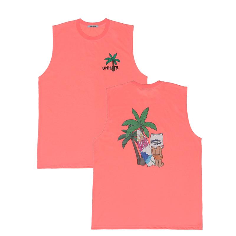 Unhate Surfer Graphic Oversized Sleeveless Pink