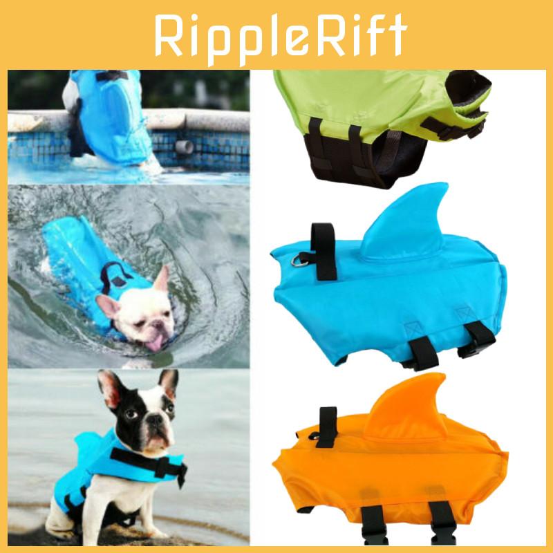 Stylish Wangupet Shark Fin Pet Life Jacket For Small And Large Dogs