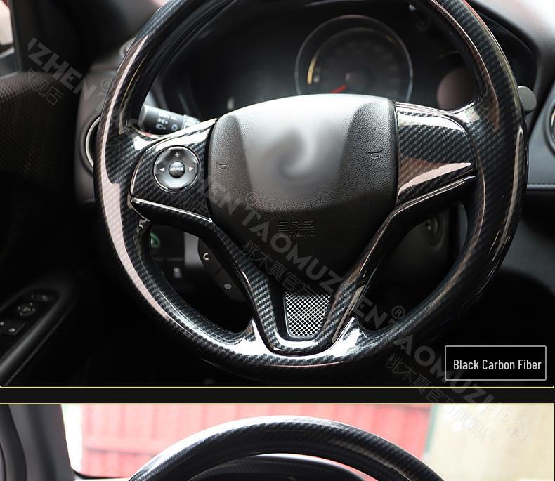 Peach Wood Carbon Fiber Steering Wheel Cover for Vezel/XRV (2015-2017 Models)