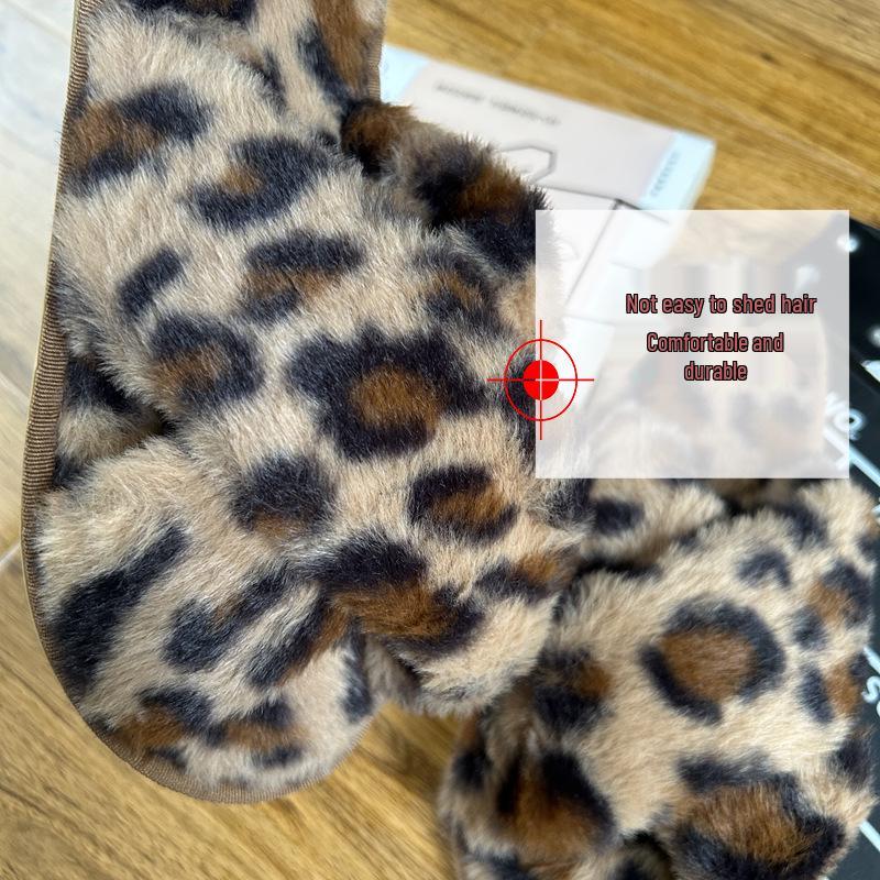 MVA-kompatible fluffy tøfler med åpen tå i kaninpels for grensehandel