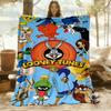 1pc Cartoon Character Looney Tunes Outdoor Blanket Lightweight Flannel, Soft & Warm, All-Season Use for Sofa, Outdoor, Camping, Living Room, Office024