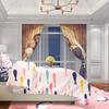 2Pcs- Madonna - Printed curtains -100% polyester, suitable for bedroom curtains and living room decoration