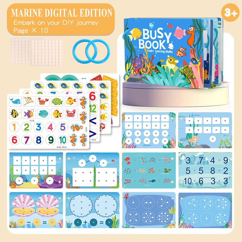 

Montessori Boys Girls Busy Book My First Quiet Book Paste Animal Farm Digital Ocean Early Educational Instructive Playthings Matching Activity