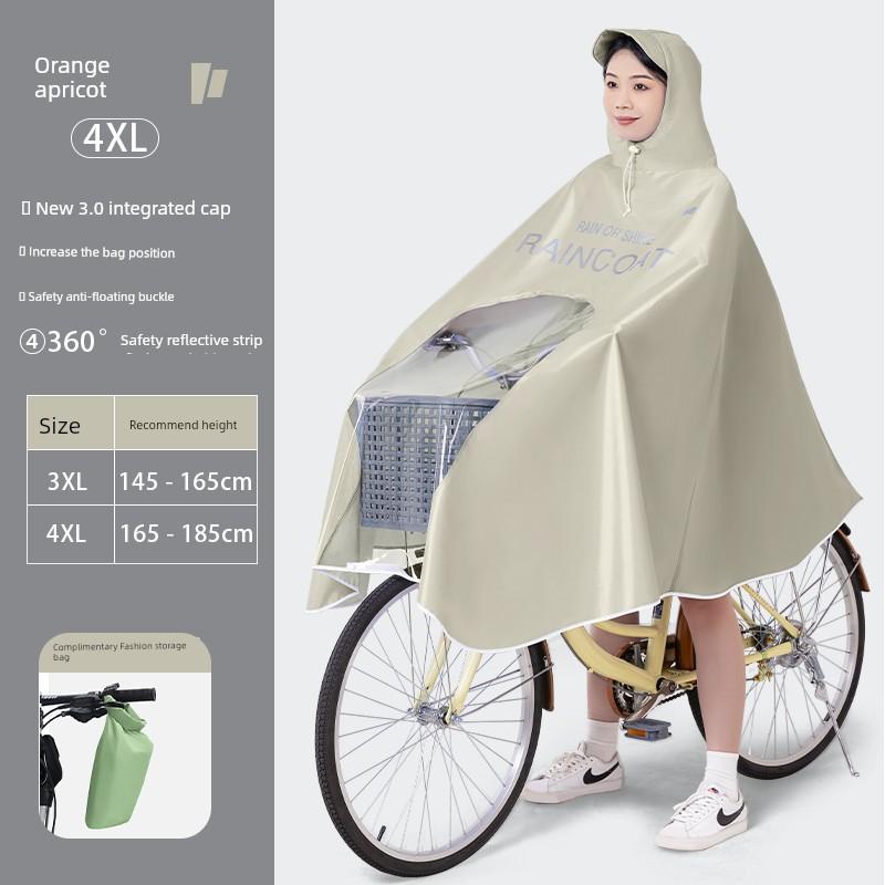 Yueshun Elektrikli Bisikletler İçin Yağmurluk, Tek Kişilik, Unisex, Tam Vücut Yağmur Koruması, Öğrenciye Özel Sürüş Yağmur Pançosu