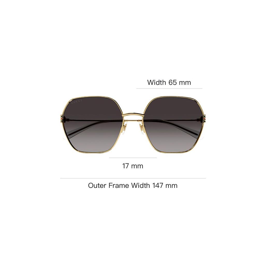 Gucci 2023 Spring Summer Exquisite Gray Lens Irregular Shape Sunglasses Women sunglasses GG1285SA-001