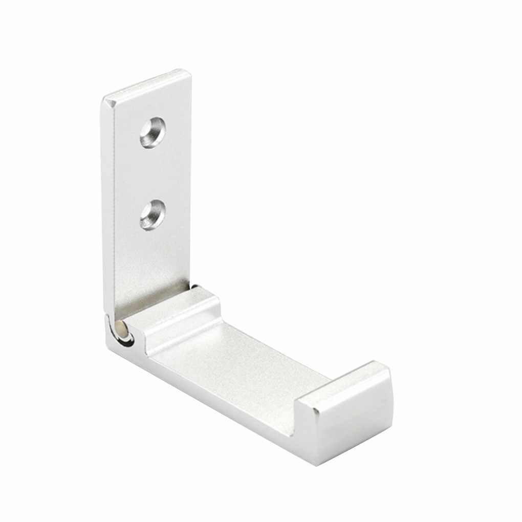 Black Gold Aluminum Folding Wall-Mounted Coat Hook - No-Drill, Invisible, Nail-Free Single Hanger