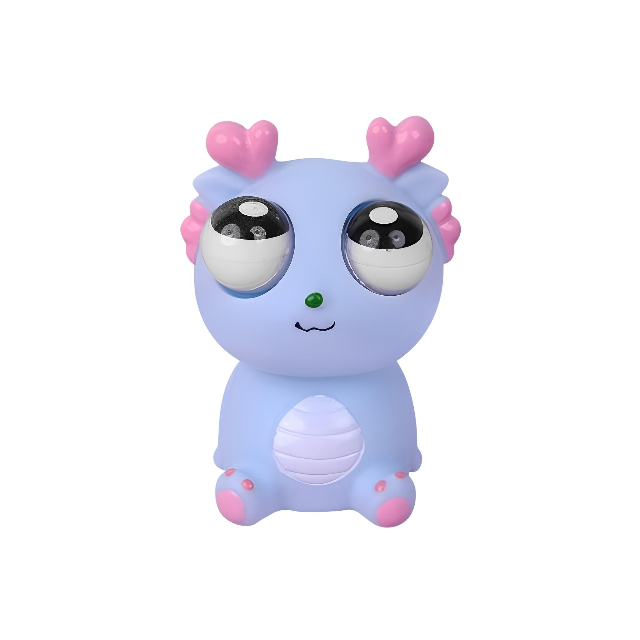 

Игрушка-дракон из 1 штуки, резиновый материал, разноцветная, с мультяшным дизайном и выпученными глазами, мягкая игрушка для всех возрастов синий