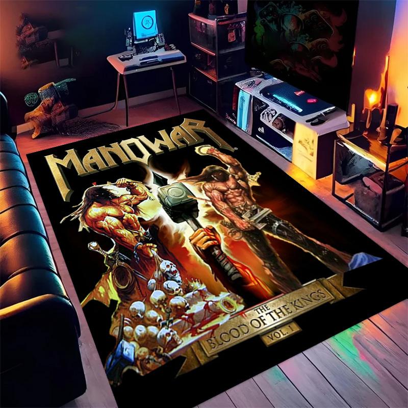 Manowar: Blood Kings carpet Doormat Living room and bedroom mats Dormitory decoration Bathroom mat Office chair cushion