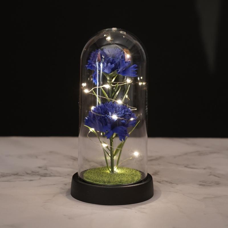 Carnation Ornament Mother's Day Valentine's Day Birthday Creative Soap Flower Ornament Night Light