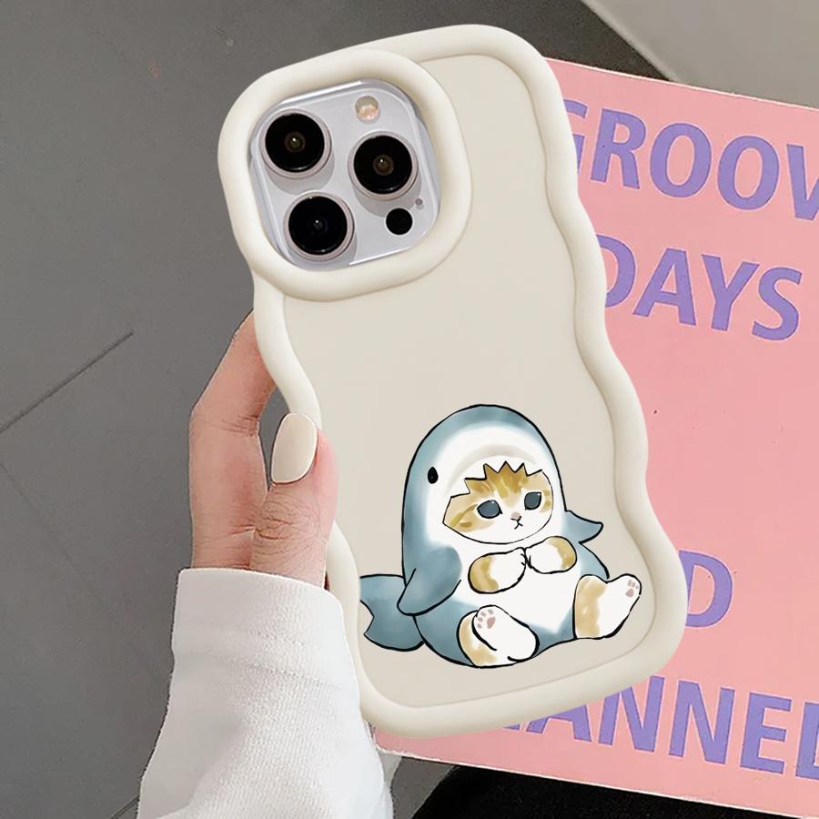 Case for iPhone 18 13 15 Plus XR 17 Air 16 Pro Max 11 14 8 12 Soft Phone Cover Shark Cat