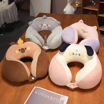 Hachimi Cartoon U-Shape Neck and Head Support Pillow for Travel