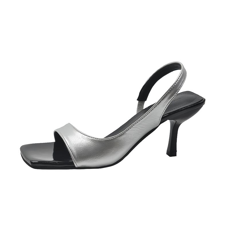 Sommer Gladiator Damen Sandalen Mode Eckige Zehe Stripper Party Schuhe Damen Elegant Hoher Absatz Sandalen