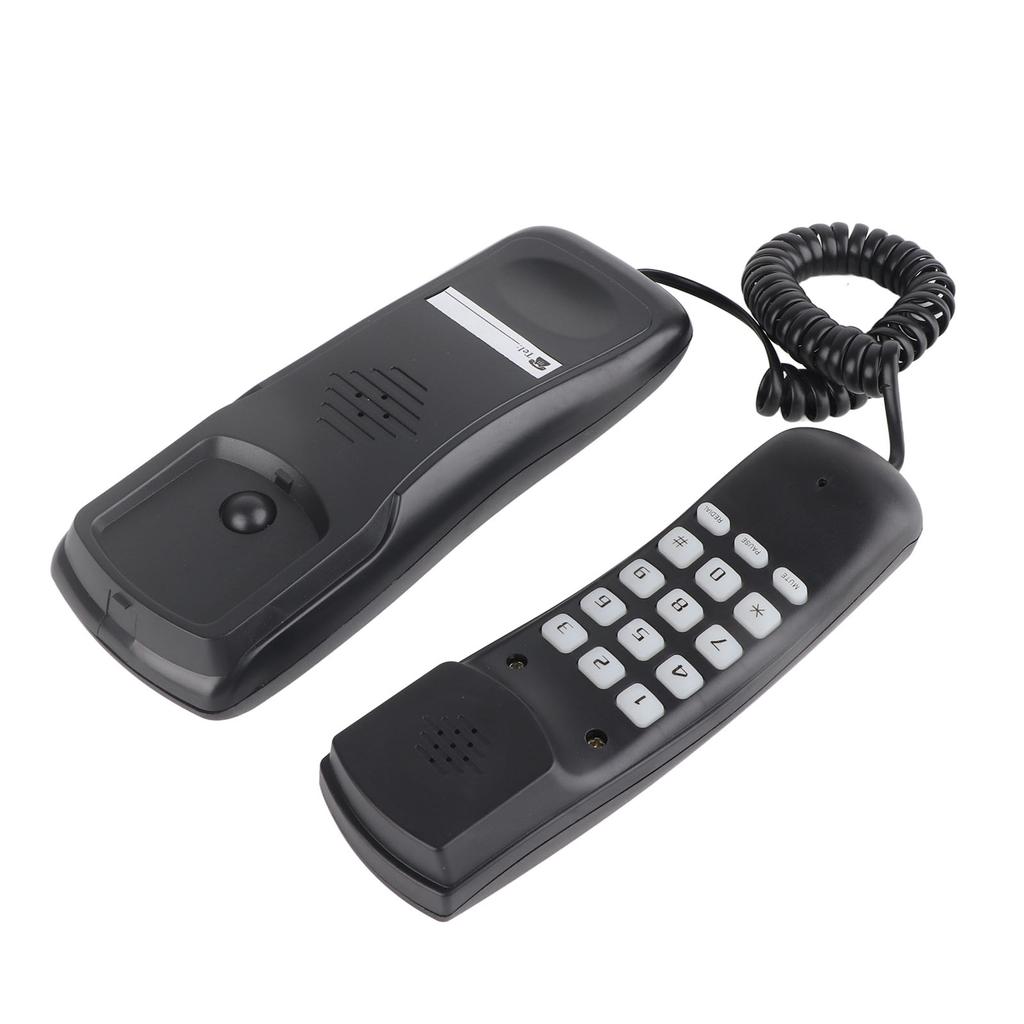 Home Telephone Multifunction Wall Mountable Telephone for Office Home Hotel BathroomBlack