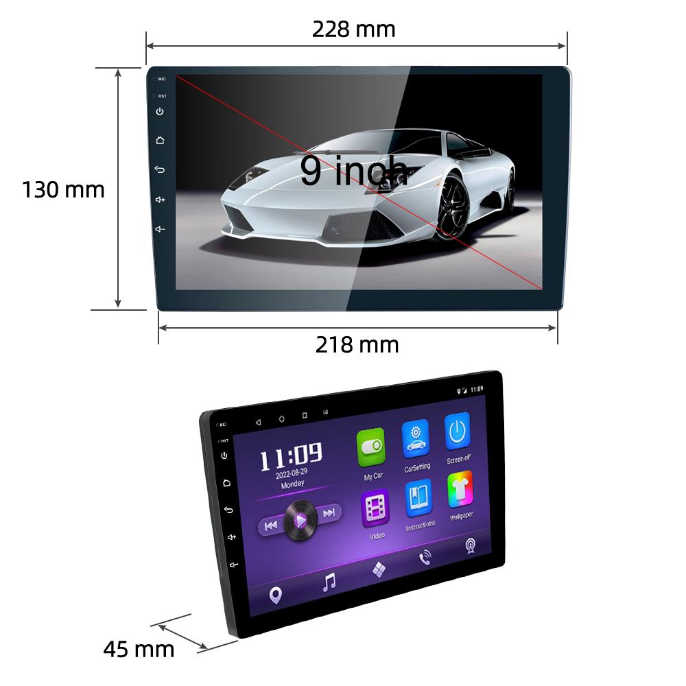 Reakosound 9 Zoll 4G DSP/RDS 2 + 32G WIFI Carplay Auto Multimedia Video Player Android 11 2 Din GPS Auto Auto Stereo Bluetooth Wifi USB FM IPS Bildschirm