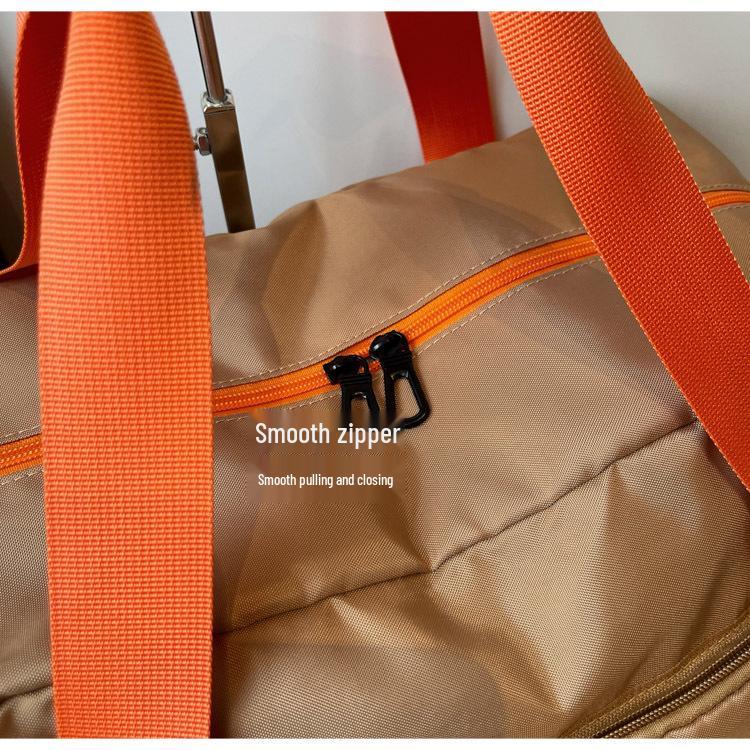 Expandable Women's Travel and Gym Bag with Wet/Dry Separation - Foldable, Crossbody, Perfect for Yoga and Sports.