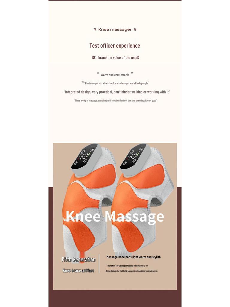 Cross-Border Electric Knee Brace: Adjustable Heating & Vibration Massager for Soreness Relief and Cold Legs.