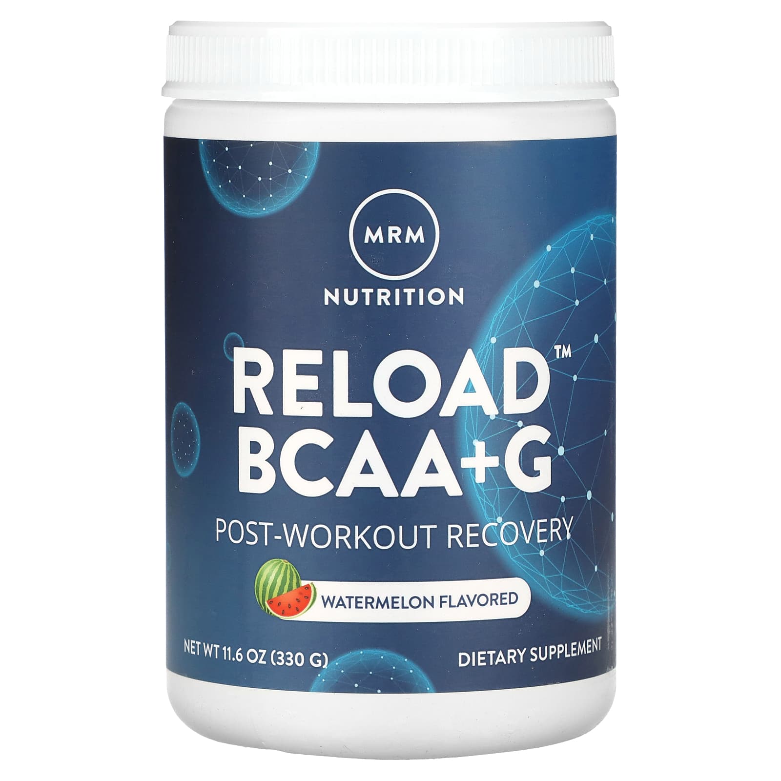 

MRM Nutrition, Reload BCAA+G, Post-Workout Recovery, Watermelon Flavor, 11.6 oz (330 g)