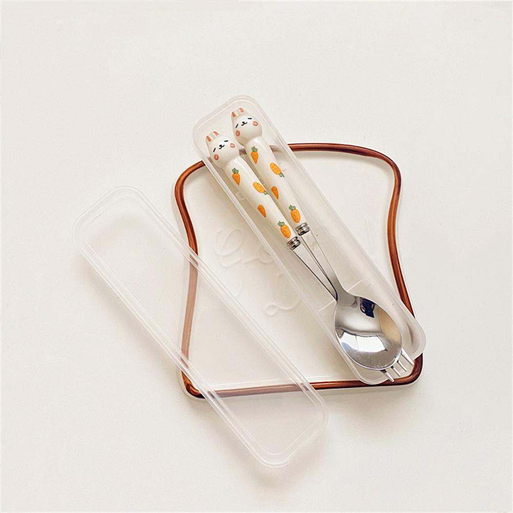 

Ложка из нержавеющей стали, симпатичное украшение, белая посуда, палочки для еды, легко носить с собой, упаковано в коробку для удобного хранения, керамический материал