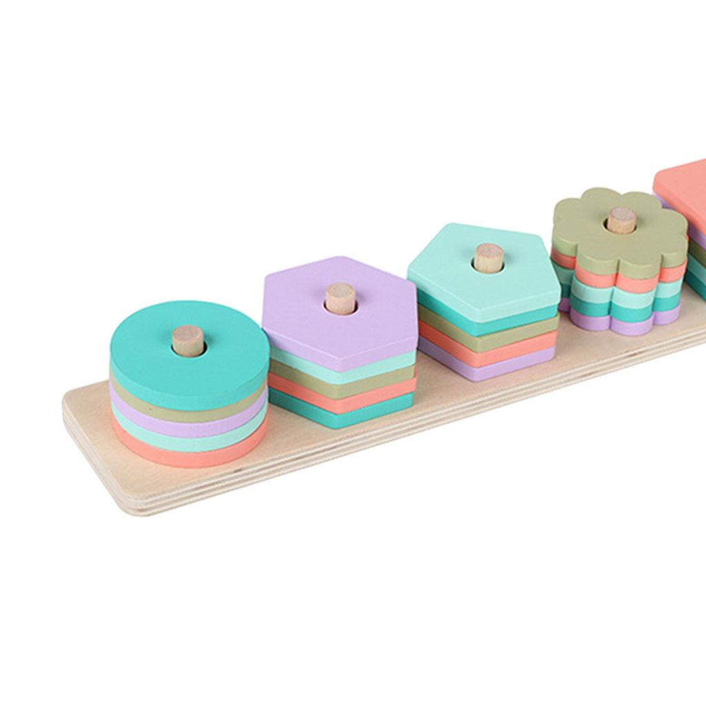 Preschool Toddler Recognition Blocks Matching Puzzle Stacker for Children