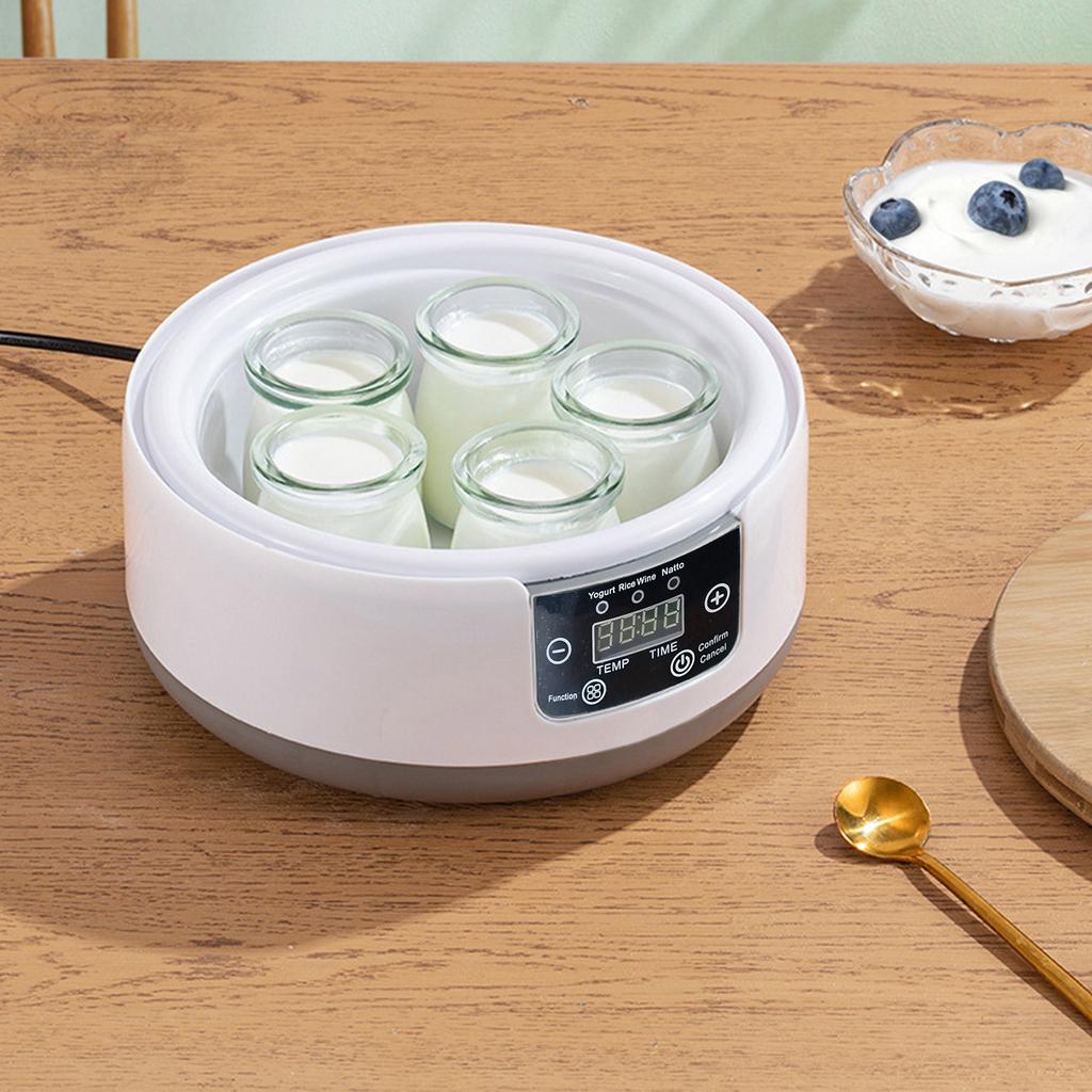 Joghurtmaschine mit einstellbarer Temperatur- und Zeitsteuerung, automatische digitale LCD-Anzeige mit konstanter Temperatur