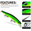 15CM/18G 19CM/32.5G Floating Minnow Fishing Lure with Tongue Hooks Long Casting Topwater Artificial Bait Freshwater Saltwater Trout Bass Fishing