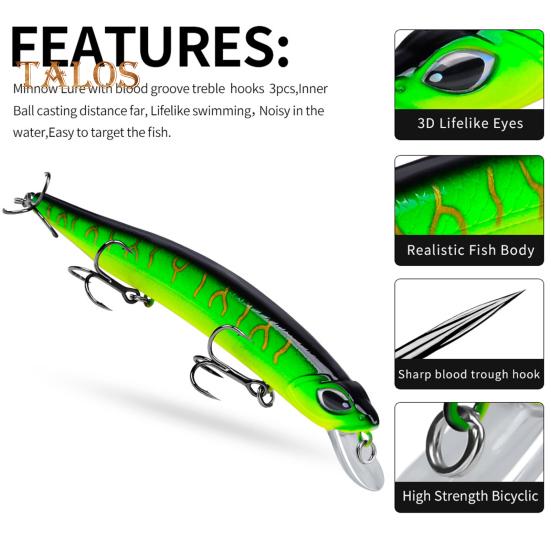 15CM/18G 19CM/32.5G Floating Minnow Fishing Lure with Tongue Hooks Long Casting Topwater Artificial Bait Freshwater Saltwater Trout Bass Fishing