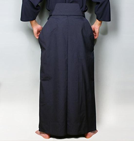 Kendoya Tetron Navy Blue Folds 23 Hakama, (inner Sewn) No.