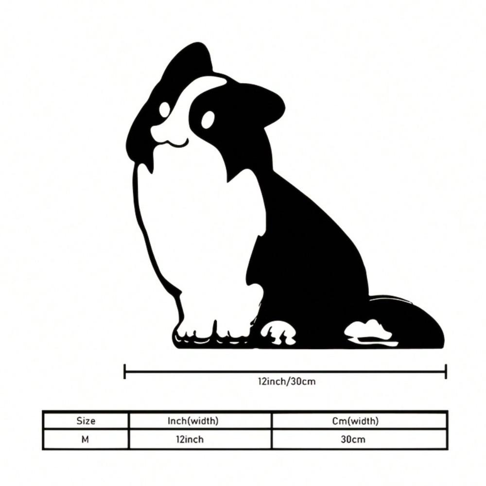 Metal Dog Silhouette Wall Art Black Rustproof Coating Home Decor Living Room Bedroom Kitchen Gift Dog Lovers разноцветный