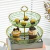 Cake Stand 2 Tier Fruit Snack Plates Dessert Rack with Handle Pastry Holder Serving Tray for Home