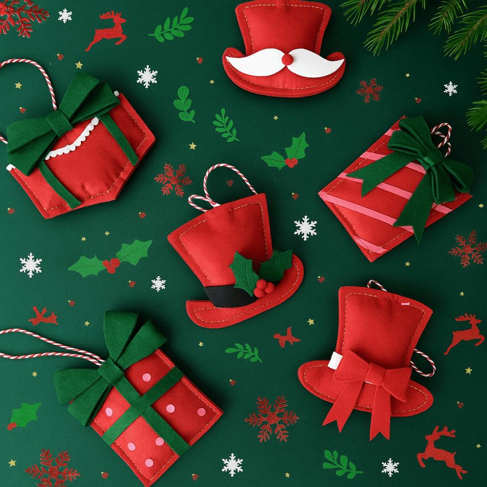Small Christmas Decoration Gift Box Christmas Tree Decoration Mini Christmas Gift Pack  Home Decor