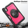 For iPad Mini (2024)/(2021) Case Kickstand PC + TPE Tablet Cover with Hand Strap and Shoulder Strap