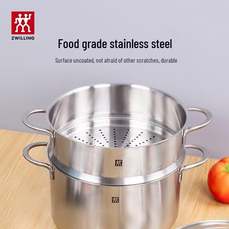 

Zwilling Nova Plus 24cm Stainless Steel Soup Pot & Steamer Set