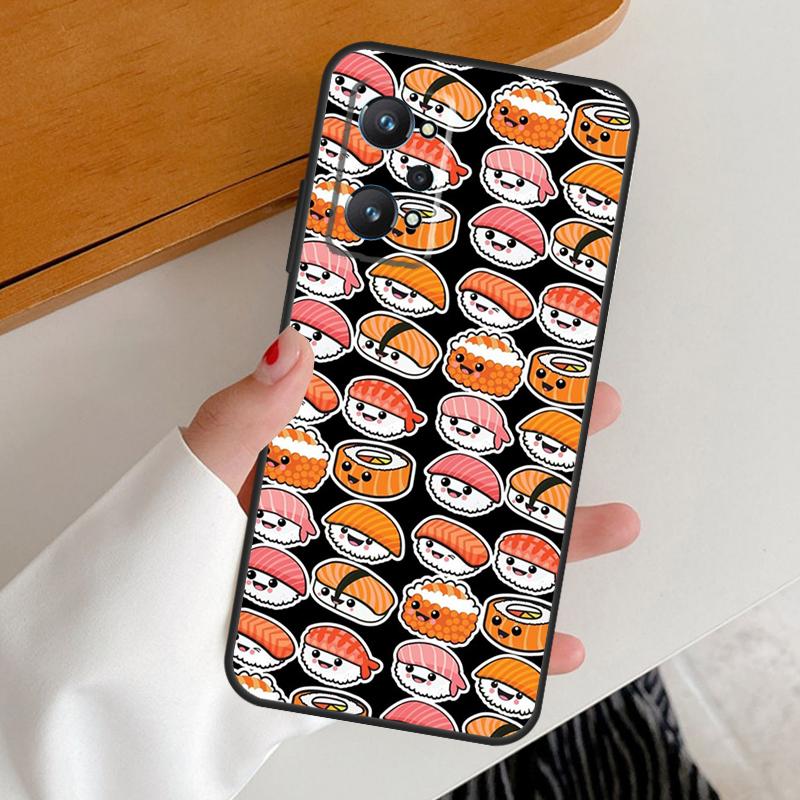 

Food Sushi For Realme 15 GT7 Pro GT6 10 11 12 13 14 Pro Plus C65 C67 C63 C61 C51 C53 C35 C75 C55 Case Realme C33