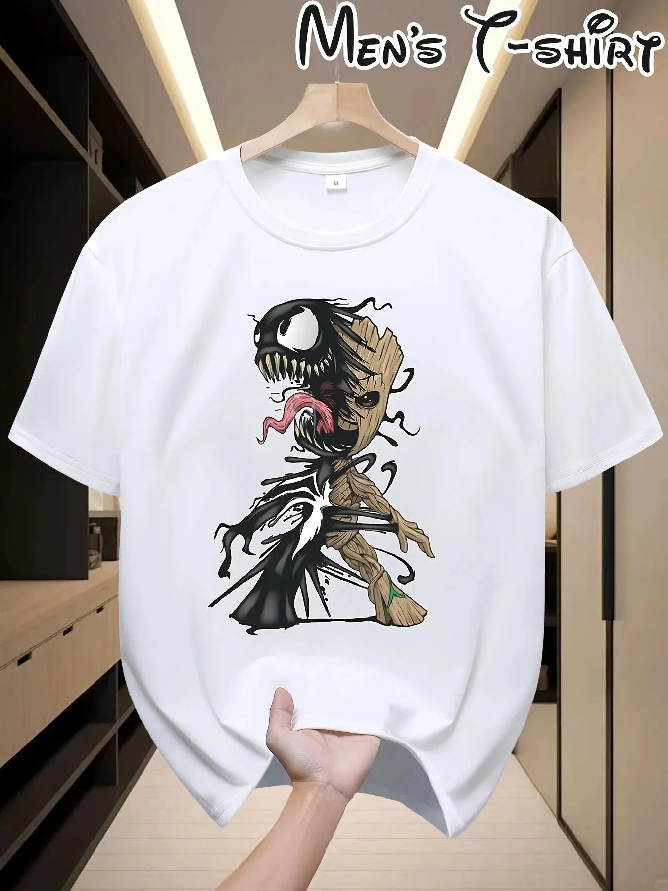 

Marvel Venom Groot Cobranded Unisexs 100 Cotton Tshirt Stylish and Casual Summer Cool Trendy Street Style Top S