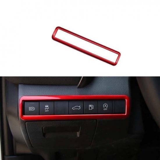 Trim For Toyota Camry 2018- 1PCS Headlight Switch Control Frame Glossy Red