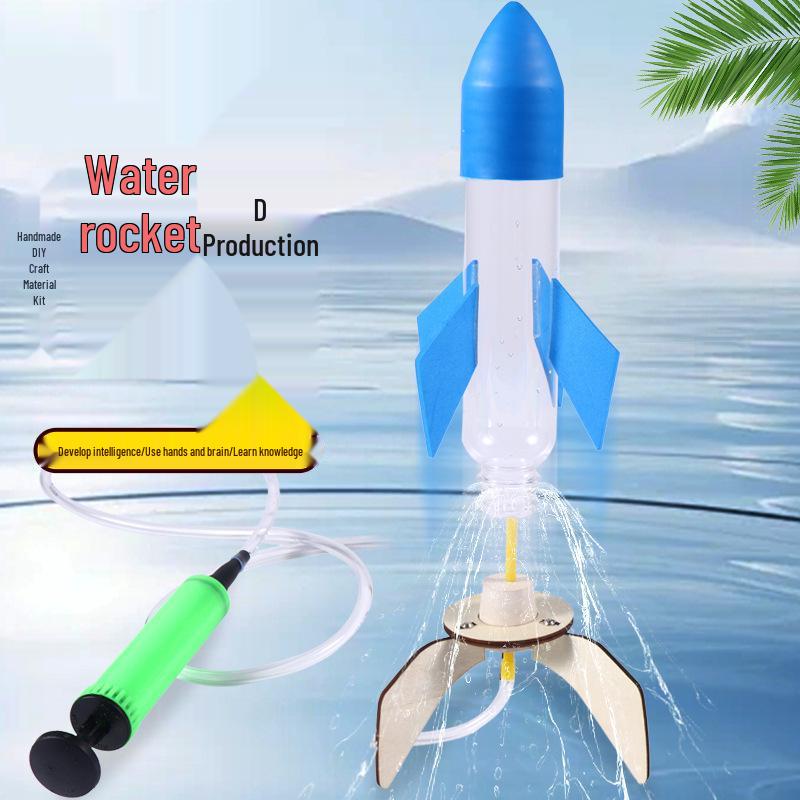 Water Rocket Launcher Kit: DIY Model Set for Kids' Experiments & Competitions