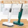 Handheld Mop Water Spray Mop Cordless Electric Wiper Floor Window Washers Electric Mopping Broom Cleaner Machine White/Green