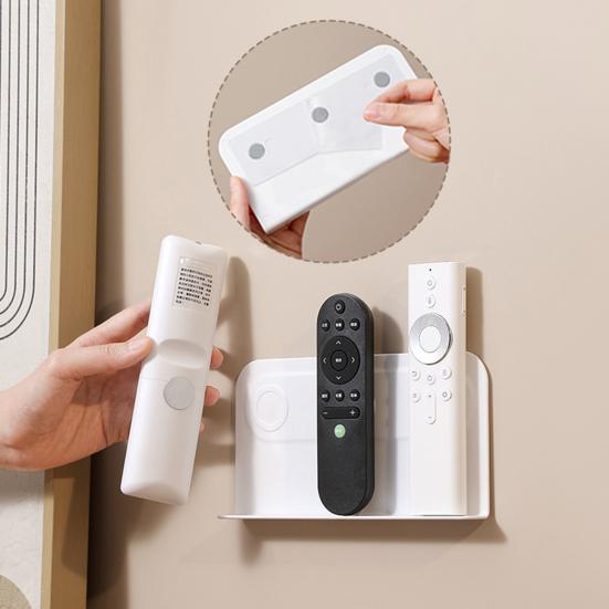 Remote Control Rack Sockets Routers Wall Mounted Organizer No Drilling Adhesive Installation Magnetic Remotes Holder