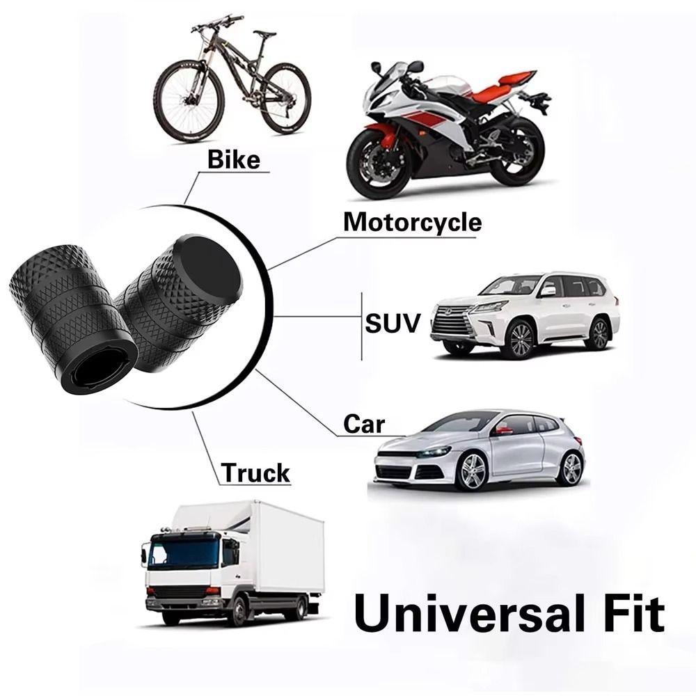 Tires Accessories Aluminum Tire Valve Cap Universal Corrosion Resistant Stem Covers Multiple Colors Valve Stems Caps Bikes Valve Stems 1