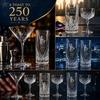 Commemorative 250th Anniversary Highball Glass Featuring Statue of Liberty Design 1776-2026 Etched Crystal Glassware for Collectors and Display