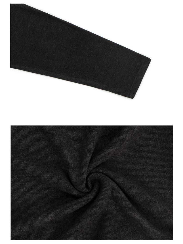 Unisex Retro Wool Henley Long Sleeve T-Shirt - Loose Fit Autumn Base Layer