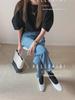 Korean Dongdaemun INS Style Casual Bubble Sleeve T-Shirt for Women