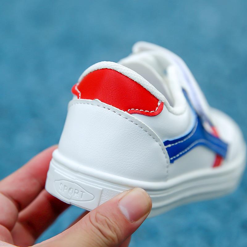 Children's Sports Shoes Spring Shoes Girls Shoes Student Non-slip Shoes Boys Leather Casual Sneakers White Shoes