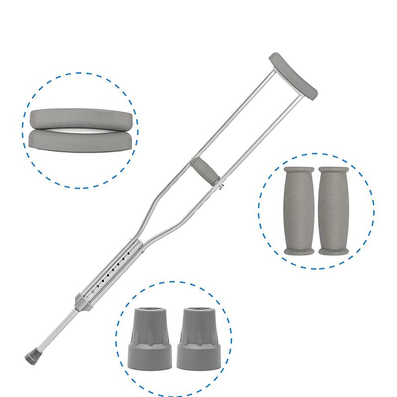 6Pcs/Set Axillary Crutch Accessories Kit Pads Replacement Antislip Rubber Underarm Cushions Hand Pad Accessories