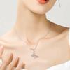 Copper Butterfly Pendant Necklace Snake Chain For Women Wedding Engagement Jewelry