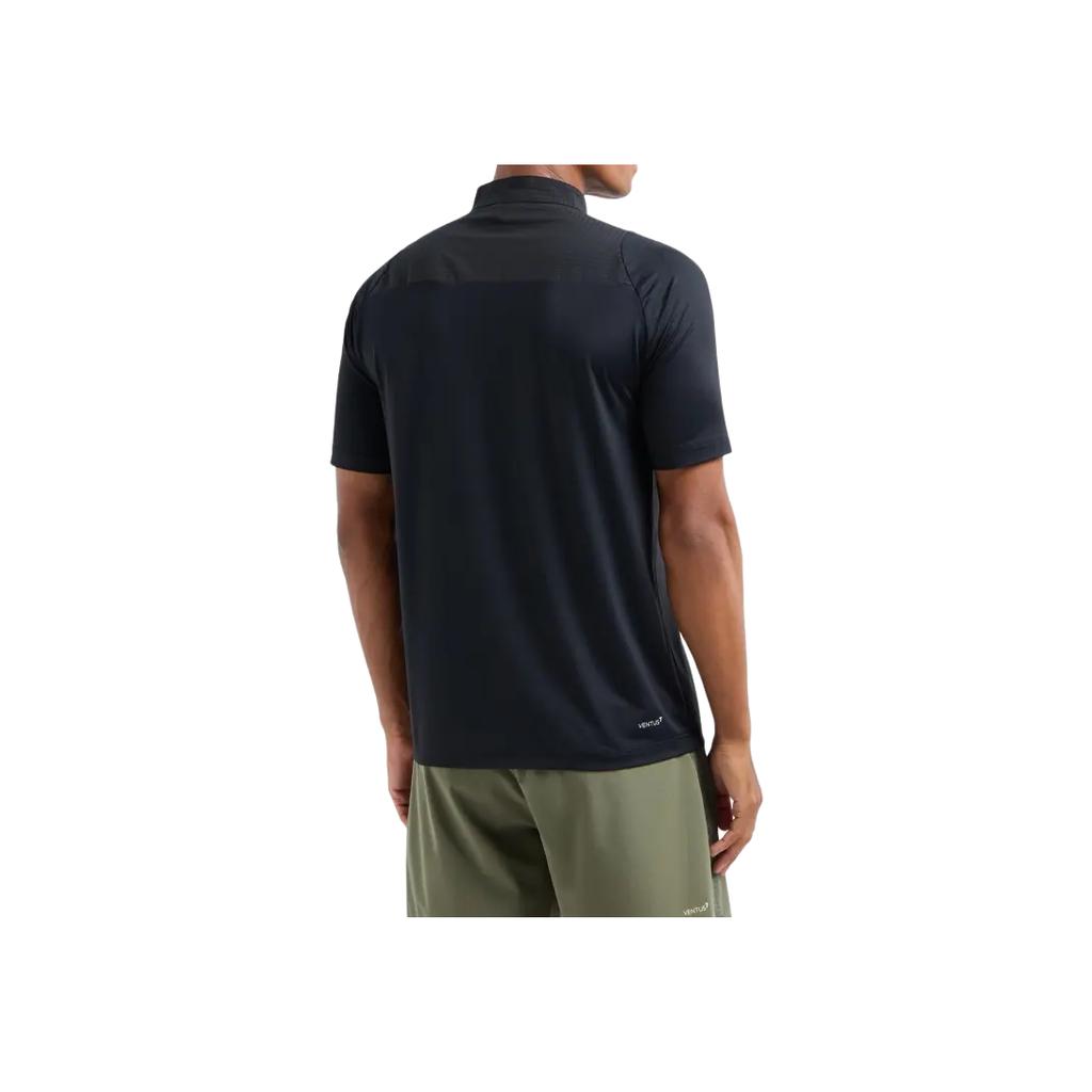 Emporio Armani EA7 SS24 Logo Print Polo T-Shirt Men tops Black 6DPT16-PJEMZ-1200