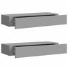 VidaXL Wall-mounted Shelves with Drawers 2 Pcs Grey 60x23.5x10 Cm MDF