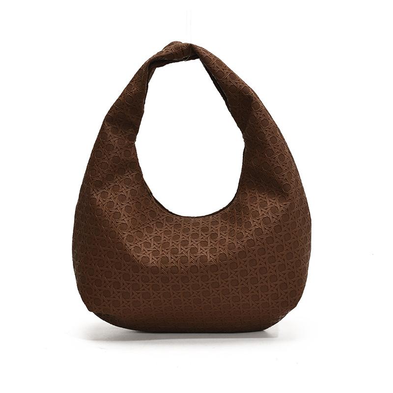 

Fashion popular niche design bag women s simple large-capacity crescent bag retro handbag One Size