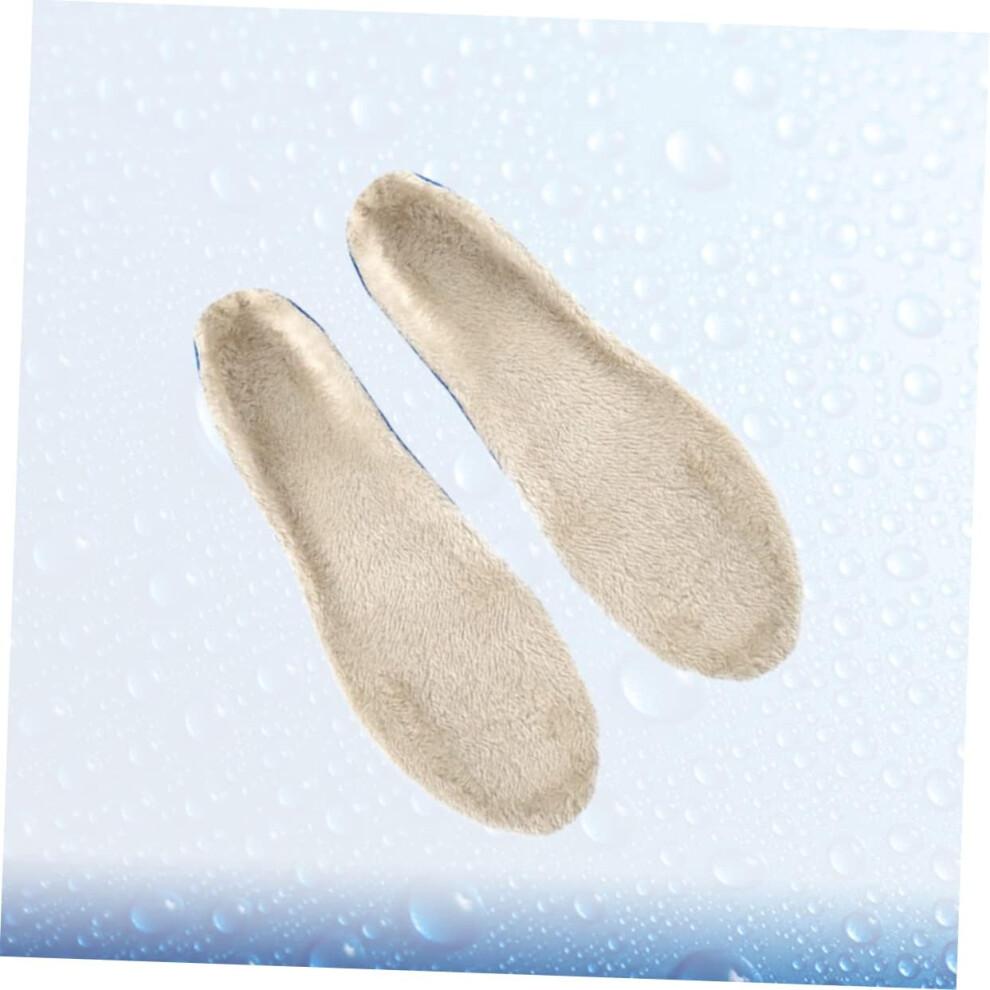 Sports Arch Insoles 2 Pairs Xl (44-46) Shock Absorption Warm Pu Foot Pads Thick Winter Insoles
