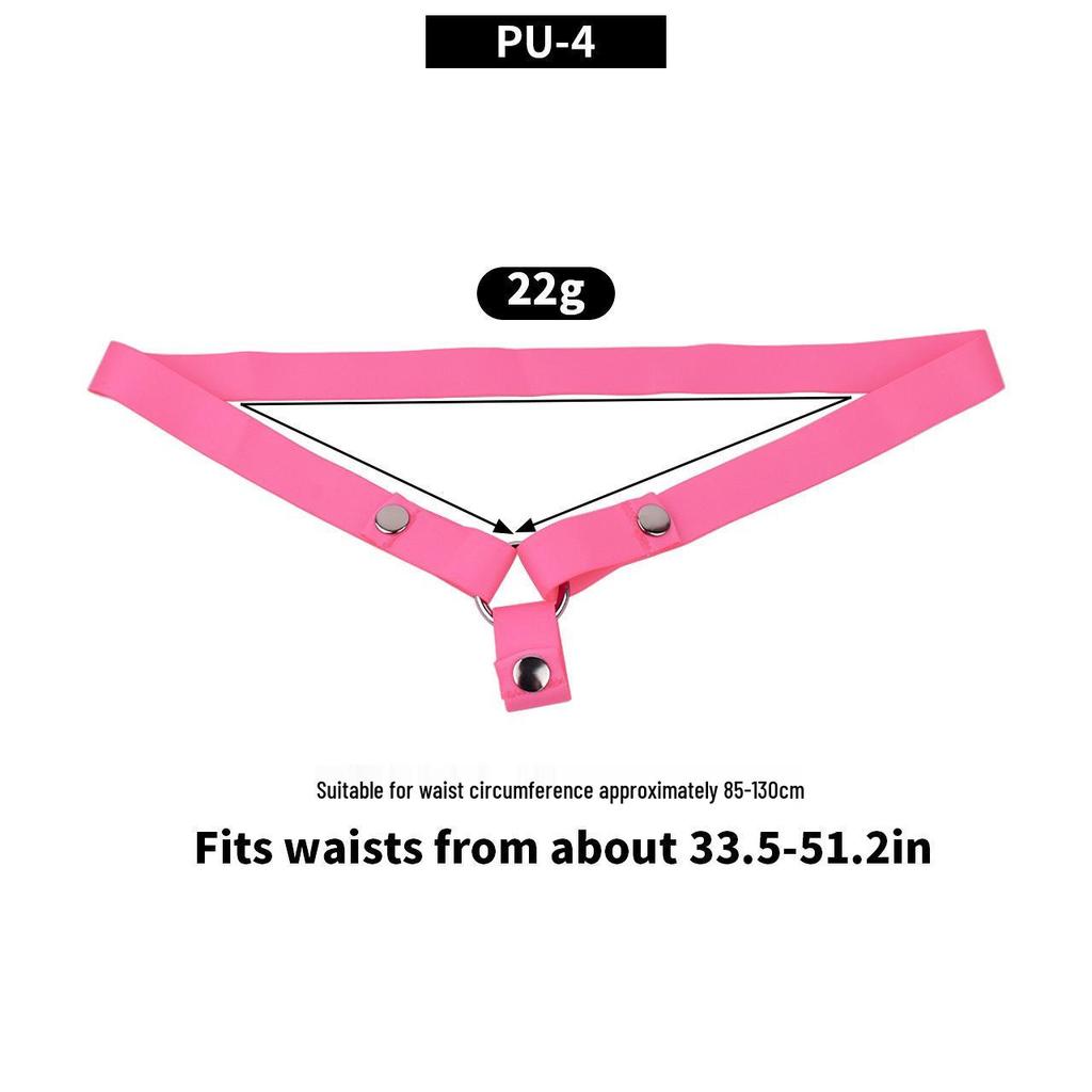FRRK Adjustable Chastity Lock Belt with Elastic Buttons for Outing Wear